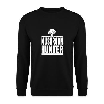 Mushroom Hunter Cool Retro Mycology Designs - Sweat-shirt Unisexe - noir - Devant - Alina (178cm) & Michal (187cm)