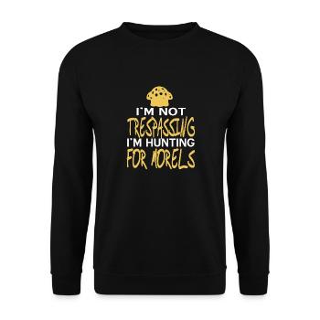 I'm Not Trespassing I'm Hunting For Morels - Unisex Sweatshirt - black - Front - Alina (178cm) & Michal (187cm)