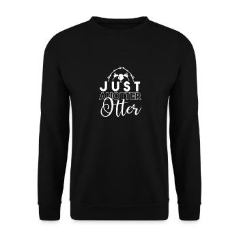 Anotter Otter Cute Wildlife Animal Sea Otters - Unisex Sweatshirt - black - Front - Alina (178cm) & Michal (187cm)