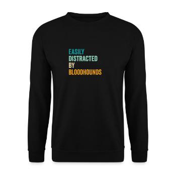 Easily Distracted By Bloodhounds - Unisex Sweatshirt - black - Front - Alina (178cm) & Michal (187cm)