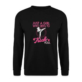 Karate Mma Kick Box Taekwondo Frauen Karate Kick - Unisex Pullover - Schwarz - Vorne - Alina (178cm) & Michal (187cm)