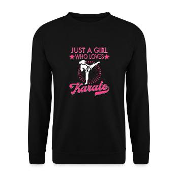 Karate Taekwondo Mädchen Frauen Karate Kick - Unisex Pullover - Schwarz - Vorne - Alina (178cm) & Michal (187cm)
