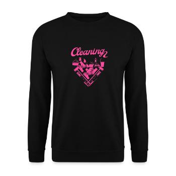 Femme de ménage Nettoyeuse - Sweat-shirt Unisexe - noir - Devant - Alina (178cm) & Michal (187cm)