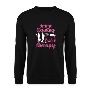 Housekeeper Maid Cleaner - Unisex Sweatshirt - black - Front - Alina (178cm) & Michal (187cm)