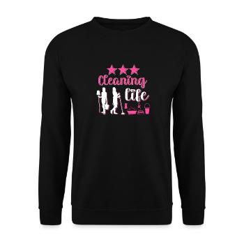 Housekeeper Maid Cleaner - Unisex Sweatshirt - black - Front - Alina (178cm) & Michal (187cm)