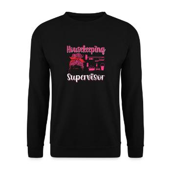Housekeeper Maid Cleaner - Unisex Sweatshirt - black - Front - Alina (178cm) & Michal (187cm)