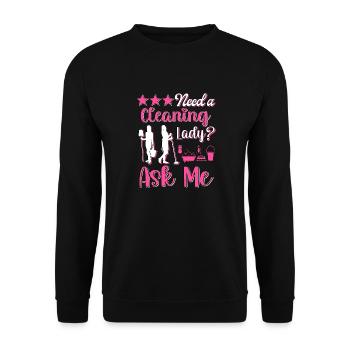 Housekeeper Maid Cleaner - Unisex Sweatshirt - black - Front - Alina (178cm) & Michal (187cm)