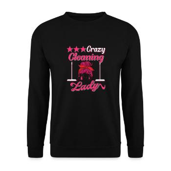 Femme de ménage Nettoyeuse - Sweat-shirt Unisexe - noir - Devant - Alina (178cm) & Michal (187cm)