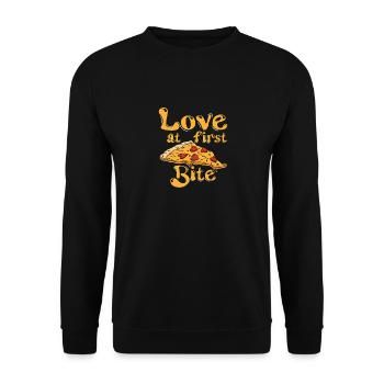 L'amour à la première bouchée, Pizzaiolo Pizza Chef - Sweat-shirt Unisexe - noir - Devant - Alina (178cm) & Michal (187cm)