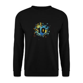 Splash couleur numéro 10 - Sweat-shirt Unisexe - noir - Devant - Alina (178cm) & Michal (187cm)