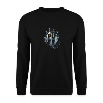 Horny puff splashes of paint - Unisex Sweatshirt - black - Front - Alina (178cm) & Michal (187cm)