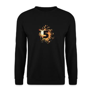 Numéro 5e couleur Splash - Sweat-shirt Unisexe - noir - Devant - Alina (178cm) & Michal (187cm)