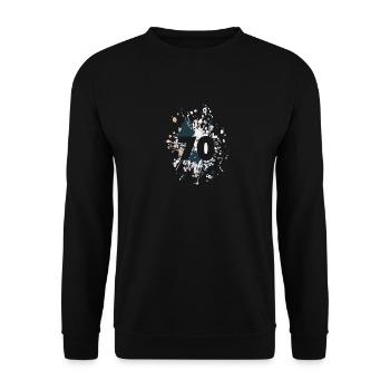 Numéro 70e éclaboussure de couleur - Sweat-shirt Unisexe - noir - Devant - Alina (178cm) & Michal (187cm)
