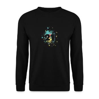 Numéro 21 couleur Splash - Sweat-shirt Unisexe - noir - Devant - Alina (178cm) & Michal (187cm)