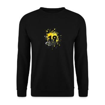 Number 19th Color Splash - Unisex Sweatshirt - black - Front - Alina (178cm) & Michal (187cm)