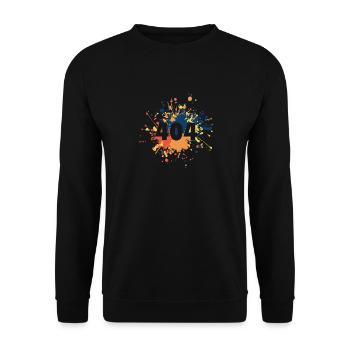 Status Mood Restful 404 Not Found Color Splash - Unisex Pullover - Schwarz - Vorne - Alina (178cm) & Michal (187cm)