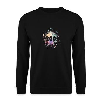Status Mood Restful 200 Ok Color Splash - Unisex Sweatshirt - black - Front - Alina (178cm) & Michal (187cm)