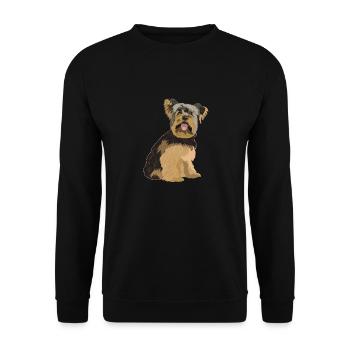 Yorkshire Terrier Yorkie Dog Gift - Unisex Sweatshirt - black - Front - Alina (178cm) & Michal (187cm)