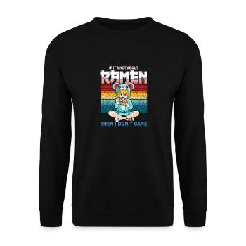 Lustige Kawaii Stil Ramen Lover Mädchen - Unisex Pullover - Schwarz - Vorne - Alina (178cm) & Michal (187cm)