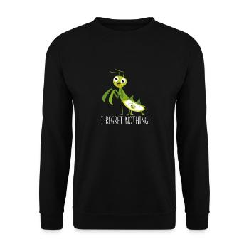 I do not regret anything praying mantis insect funny - Unisex Sweatshirt - black - Front - Alina (178cm) & Michal (187cm)