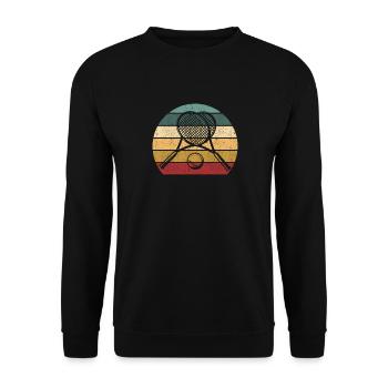 Joueur de tennis Raquette de Saint-Valentin Heart Ball Cher - Sweat-shirt Unisexe - noir - Devant - Alina (178cm) & Michal (187cm)