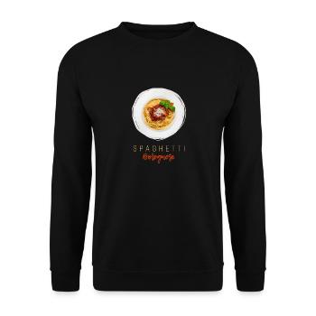 Spaghetti Bolognese Pasta Pasta Gourmet Chef - Unisex Sweatshirt - black - Front - Alina (178cm) & Michal (187cm)