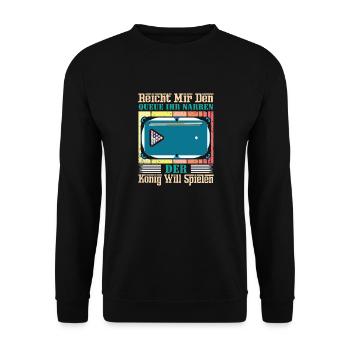 Reicht Mir Den Queue Ihr Narren Billard Pool - Unisex Pullover - Schwarz - Vorne - Alina (178cm) & Michal (187cm)