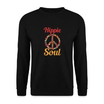 Âme hippie - Sweat-shirt Unisexe - noir - Devant - Alina (178cm) & Michal (187cm)
