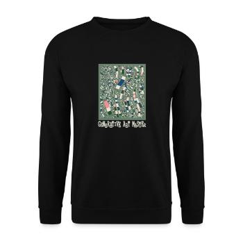 Generativer Kunstmaster-Programmierbildcode - Unisex Pullover - Schwarz - Vorne - Alina (178cm) & Michal (187cm)