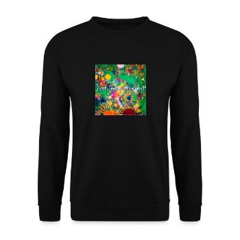 Nur Generative Kunstprogrammierung Bildcode - Unisex Pullover - Schwarz - Vorne - Alina (178cm) & Michal (187cm)