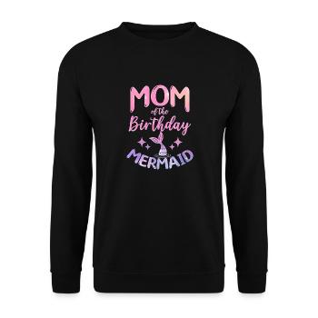Maman De L’Anniversaire Sirène Mythique Créature Fin - Sweat-shirt Unisexe - noir - Devant - Alina (178cm) & Michal (187cm)