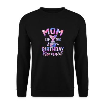 Maman De L’Anniversaire Sirène Mythique Créature Fin - Sweat-shirt Unisexe - noir - Devant - Alina (178cm) & Michal (187cm)