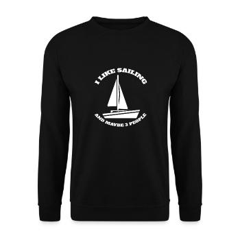 Segelsport Segeln Schiff Segler Kapitän Segel Boot - Unisex Pullover - Schwarz - Vorne - Alina (178cm) & Michal (187cm)