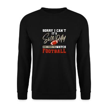 American Football Sunday Fooball Player Fan - Unisex Sweatshirt - black - Front - Alina (178cm) & Michal (187cm)