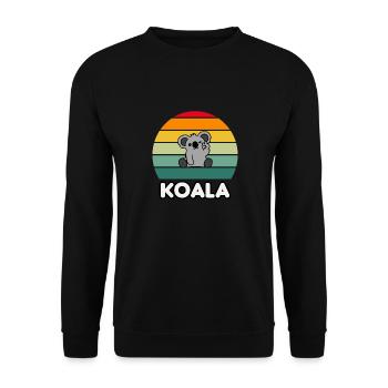 koala vintage retro - Unisex Sweatshirt - black - Front - Alina (178cm) & Michal (187cm)