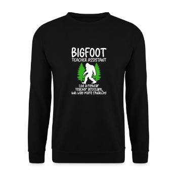 Bigfoot Party fournit un assistant enseignant Bigfoot - Sweat-shirt Unisexe - noir - Devant - Alina (178cm) & Michal (187cm)