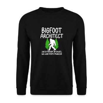 Bigfoot Party fournit Bigfoot Architect - Sweat-shirt Unisexe - noir - Devant - Alina (178cm) & Michal (187cm)
