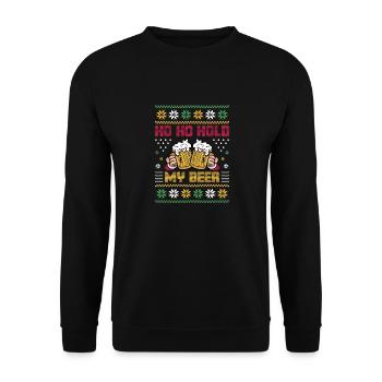 Bière de Noël Bière de Noël Verre à bière drôle - Sweat-shirt Unisexe - noir - Devant - Alina (178cm) & Michal (187cm)