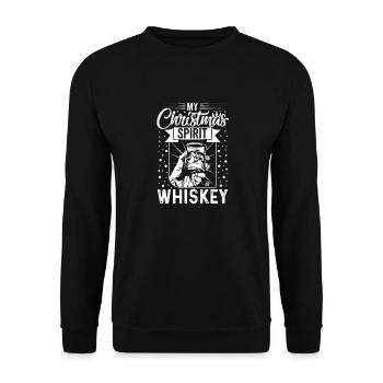 weihnachten whiskey christmas lustig alkohol - Unisex Pullover - Schwarz - Vorne - Alina (178cm) & Michal (187cm)