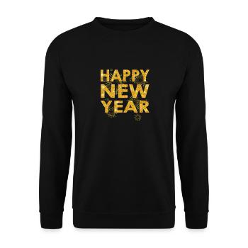 Tenue de fête du Nouvel An - Bonne année - Sweat-shirt Unisexe - noir - Devant - Alina (178cm) & Michal (187cm)