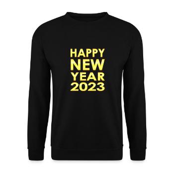 Countdown für 2023 - Silvesterparty - Unisex Pullover - Schwarz - Vorne - Alina (178cm) & Michal (187cm)