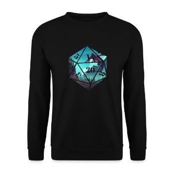 RPG rpg roleplaying role-player tabletop dragon - Unisex Sweatshirt - black - Front - Alina (178cm) & Michal (187cm)