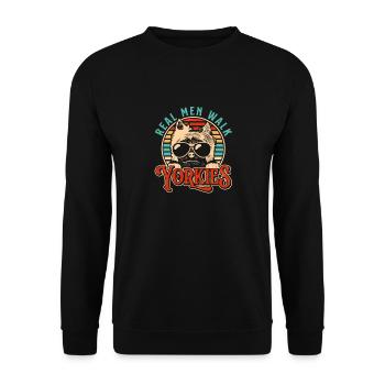 Yorkshire Terrier Yorkie Dog Cadeau - Sweat-shirt Unisexe - noir - Devant - Alina (178cm) & Michal (187cm)