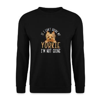 Yorkshire Terrier Yorkie Chien Cadeau - Sweat-shirt Unisexe - noir - Devant - Alina (178cm) & Michal (187cm)