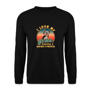 Yorkshire Terrier Yorkie Dog Cadeau - Sweat-shirt Unisexe - noir - Devant - Alina (178cm) & Michal (187cm)