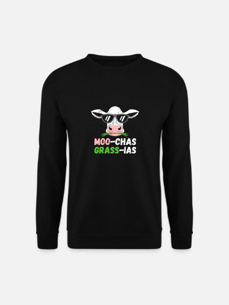 Moo chas Grass ias - Unisex Sweatshirt - black