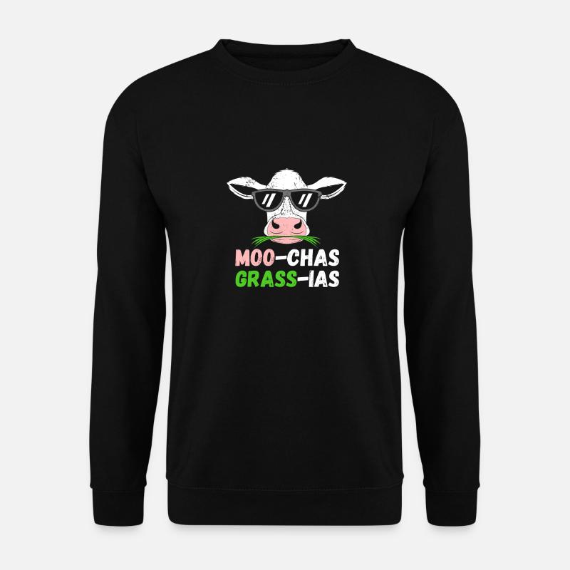 Moo chas Grass ias - Unisex Sweatshirt - black
