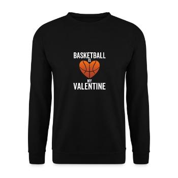 Le basketball est ma Saint-Valentin - Sweat-shirt Unisexe - noir - Devant - Alina (178cm) & Michal (187cm)