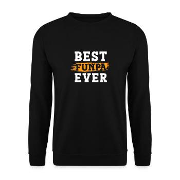 Bester Funpa Aller Zeiten Opa Daddy Vatertag - Unisex Pullover - Schwarz - Vorne - Alina (178cm) & Michal (187cm)