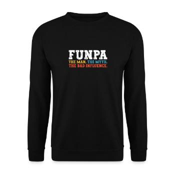 Funpa Definition Der Mann Der Mythos Der - Unisex Pullover - Schwarz - Vorne - Alina (178cm) & Michal (187cm)